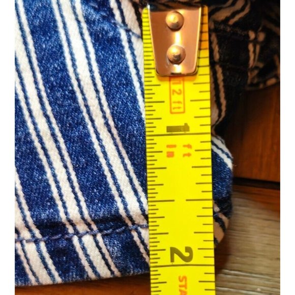 American Eagle Next Level Stretch Shorts Size 2 Blue White High Rise 5 Pocket - Picture 7 of 10